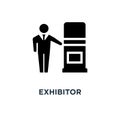 exhibitor icon. exhibitor concept symbol design, vector illustra