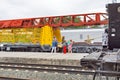 The exhibits of the Museum under the open sky. Novosibirsk Museum of railway equipment, Siberia, Russia