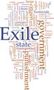 Exile word cloud Royalty Free Stock Photo