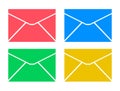 Envelope symbol icon all color Royalty Free Stock Photo