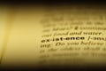 existence word dict Royalty Free Stock Photo