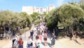 People going out from acropolis