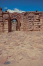 Exit with arches at Roman Amphitheater in Merida Royalty Free Stock Photo