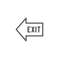 Exit arrow line icon