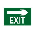 Exit and arrow sign vector