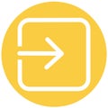 Exit button icon isolated on white background. Modern logout symbol Royalty Free Stock Photo