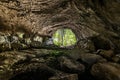 Exit from the cave into the forest