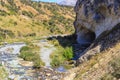 Exit of Cave Stream in New Zealand Royalty Free Stock Photo