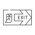 exit close line icon vector illustration
