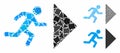 Exit direction Mosaic Icon of Inequal Elements Royalty Free Stock Photo