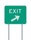 Exit direction road sign Royalty Free Stock Photo