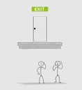 Exit door