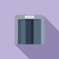 Exit door icon flat vector. Automatic fence