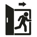 Exit door icon simple vector. Help people