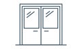 Exit Door vector icon flat style graphical symbol. Royalty Free Stock Photo