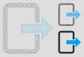 Exit Door Vector Mesh Network Model and Triangle Mosaic Icon Royalty Free Stock Photo