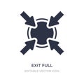 exit full screen arrows icon on white background. Simple element illustration from UI concept