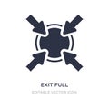 exit full screen arrows icon on white background. Simple element illustration from UI concept Royalty Free Stock Photo