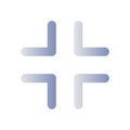 Exit full screen flat gradient color ui icon