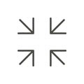 Exit full screen icon vector. Line minimize symbol.