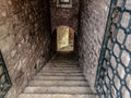 Exit from the garden of the Suleymaniye Mosque in Istanbul Turkey Royalty Free Stock Photo