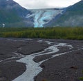 Exit Glacier , Kenai Fjords national Park near Seward , Alaska. Royalty Free Stock Photo