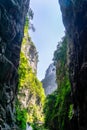 The exit of Heilong Bridges in Wulong Karst National Geology Park, Chongqing, China Royalty Free Stock Photo