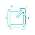 Exit icon design vector Royalty Free Stock Photo