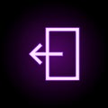 exit icon. Elements of web in neon style icons. Simple icon for websites, web design, mobile app, info graphics Royalty Free Stock Photo