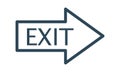 Exit icon flat style vector illustration. Royalty Free Stock Photo