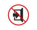 Exit icon. Open door sign. Vector