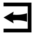 Exit icon, out arrow, exit sign, log out arrow Royalty Free Stock Photo