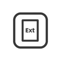 Square Exit Sign Icon: Simple Modern Design Royalty Free Stock Photo