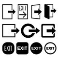 Exit icons Royalty Free Stock Photo