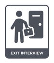 exit interview icon in trendy design style. exit interview icon isolated on white background. exit interview vector icon simple