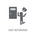 Exit interview icon. Trendy Exit interview logo concept on white