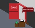 Exit interview before walking out of company
