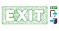 Exit Label Polygonal Web Vector Mesh Illustration Royalty Free Stock Photo
