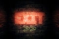 Exit Neon sign