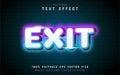 Exit neon text effect