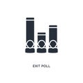 Exit poll icon. simple element illustration. isolated trendy filled exit poll icon on white background. can be used for web,