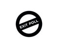 Exit poll icon vector logo design template