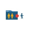 Exit Rate icon. Simple flat element from content collection. Creative exit rate icon for templates, software and apps