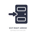 exit right arrow icon on white background. Simple element illustration from Signs concept Royalty Free Stock Photo