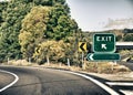 Exit Road Sign, Fillable Royalty Free Stock Photo