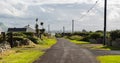 Exit road of a village in ireland Royalty Free Stock Photo