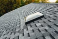 exit roof window on shingles flat polymeric roof-tiles