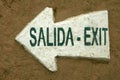 Exit Salida Signal Sign Arrow Bilingual Royalty Free Stock Photo