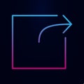 The exit sign of an arrow from a square nolan icon. Simple thin line, outline vector of web icons for ui and ux, website or mobile Royalty Free Stock Photo