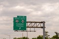 Exit 1A sign on Interstate 676 Royalty Free Stock Photo